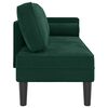 vidaXL Chaise longue com almofad&otilde;es veludo verde-escuro