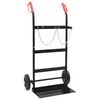 vidaXL Carrinho de M&atilde;o Preto e Vermelho 63 x 43,5 x 110 cm A&ccedil;o