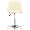 vidaXL Banco de bar couro artificial cor creme e branco