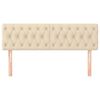 vidaXL Cabeceira de cama 2 pcs tecido 72x7x78/88 cm creme