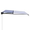 vidaXL Toldo retr&aacute;til manual 450x300 cm azul e branco