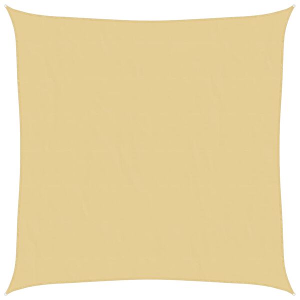 vidaXL Para-sol estilo vela 4x4 m oxford 100% poli&eacute;ster cor areia