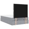 vidaXL Estrutura cama otomana colch&atilde;o 120x200 cm tecido cinzento claro