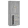 vidaXL Arm&aacute;rio alto 69,5x34x180 cm derivados de madeira sonoma cinza