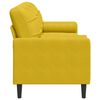 vidaXL Sofá 3 lugares c/ almofadas decorativas 210 cm veludo amarelo