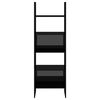 vidaXL 4 pcs conjunto de estantes contraplacado preto brilhante