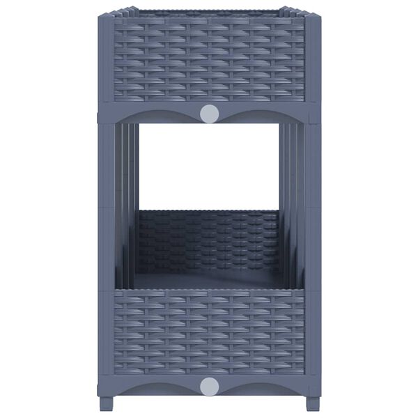 vidaXL Canteiro elevado 160x40x71 cm polipropileno