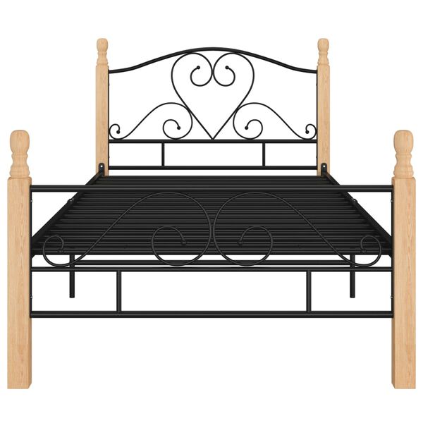 vidaXL Estrutura de cama 100x200 cm metal preto