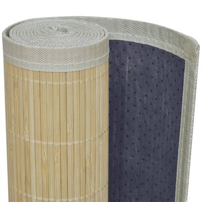 Tapete retangular bambu 80 x 300 cm natural