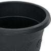 vidaXL Vaso Redondo para Flores 6 pcs Preto &Oslash; 26 x 21.5 cm Pl&aacute;stico