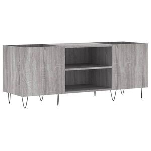vidaXL Arm&aacute;rio p/ discos 121x38x48cm derivados madeira cinzento sonoma