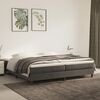 vidaXL Cama com molas/colch&atilde;o 200x200 cm veludo cinzento-escuro