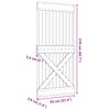 vidaXL Porta NARVIK Natural 95 x 210 cm Madeira de Pinus S&oacute;lida