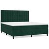vidaXL Cama com molas/colch&atilde;o 180x200 cm veludo verde-escuro