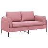 vidaXL Sof&aacute; para 2 Pessoas 2 lugar Rosa 188 x 81 x 89 cm Veludo