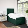 vidaXL Cama com molas/colch&atilde;o 100x200 cm veludo verde-escuro