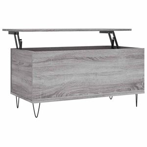 vidaXL Mesa de centro 90x44,5x45 cm derivados de madeira cinza sonoma