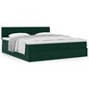 vidaXL Estrutura de cama otomana com colch&atilde;o 180x200 cm verde escuro