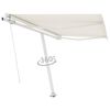 vidaXL Toldo retr&aacute;til manual independente 350x250 cm cor creme