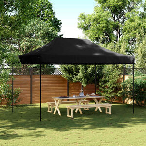 vidaXL Tenda para festas pop-up dobr&aacute;vel 440x292x315 cm preto