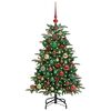 vidaXL &Aacute;rvore de Natal Artificial Verde 120 cm PVC, Metal e Pl&aacute;stico
