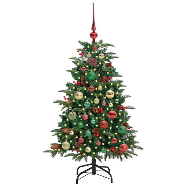 vidaXL &Aacute;rvore de Natal Artificial Verde 120 cm PVC, Metal e Pl&aacute;stico