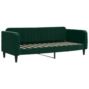 vidaXL Sof&aacute;-cama 80x200 cm veludo verde-escuro