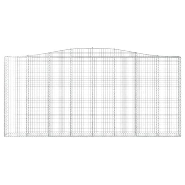 vidaXL Cestos gabi&atilde;o arqueados 6pcs 400x30x180/200cm ferro galvanizado
