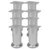 vidaXL P&eacute;s para sof&aacute; redondos 8 pcs 120 mm cromado