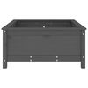 vidaXL Vaso/floreira de jardim 82,5x82,5x39 cm pinho maci&ccedil;o cinzento