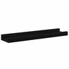 vidaXL Prateleiras de parede 4 pcs 40x9x3 cm preto