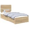 vidaXL Estrutura da Cama com gaveta Carvalho Sonoma 90 x 190 cm