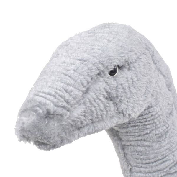 vidaXL Brinquedo de montar dinossauro braquiossauro peluche cinza XXL