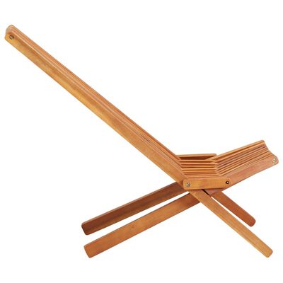 vidaXL Cadeira lounge de exterior dobrável madeira de acácia maciça