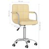 vidaXL Cadeira de jantar girat&oacute;ria couro artificial cor creme