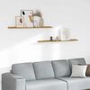 vidaXL Prateleira de Parede com prateleira 2 pcs Bege 115 x 9 x 3 cm