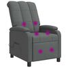 vidaXL Recliner de Massagem Cinzento-Escuro Tecido