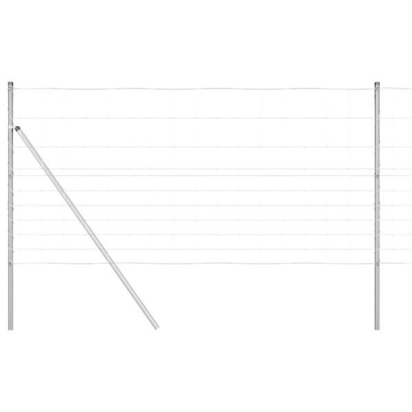 vidaXL Poste de Cerca Galvanizado 25 x 1,2 m Aço