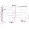 vidaXL Cabeceira de cama 160x3x80 cm madeira de pinho maciça