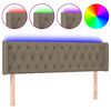 vidaXL Cabeceira de cama c/ luzes LED 163x16x78/88cm cinza-acastanhado