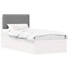 vidaXL Estrutura de Cama com Cabeceira Estofada Cinzento-claro