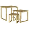 vidaXL mesa 3 unid. Natural 50,5 x 50 x 46 cm