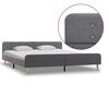 vidaXL Estrutura de cama em tecido 180x200 cm cinzento-claro