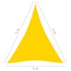 vidaXL Para-sol estilo vela tecido oxford triangular 4x5x5 m amarelo