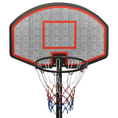 vidaXL Tabela de basquetebol 237-307 cm polietileno preto