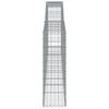 vidaXL Cestos gabião arqueados 15 pcs 400x30x100/120 ferro galvanizado