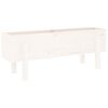 vidaXL Canteiro elevado de jardim 101x30x38 cm pinho maci&ccedil;o branco