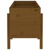 vidaXL Canteiro elevado jardim 121x50x57 cm pinho maci&ccedil;o castanho-mel