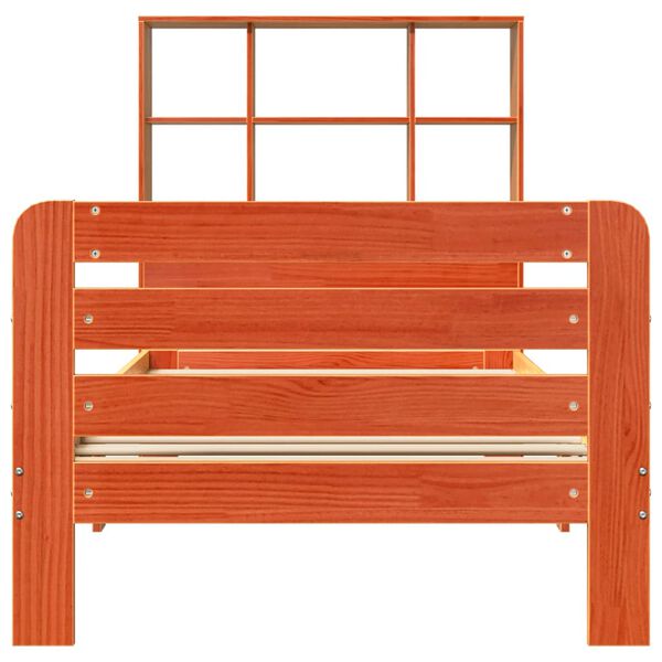 vidaXL Cama sem colch&atilde;o 90x190 cm madeira de pinho maci&ccedil;a castanho-mel