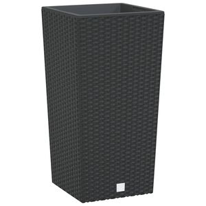 vidaXL Vaso com interior remov&iacute;vel 11/26,5 L vime PP antracite